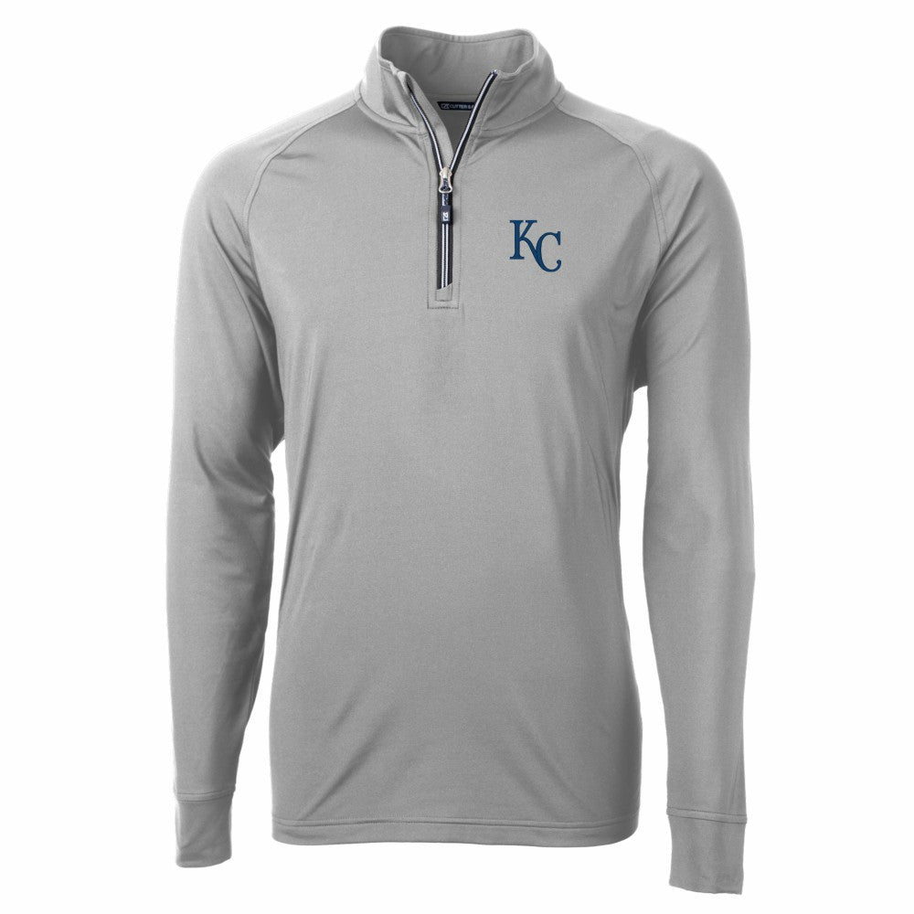 Kansas City Royals Cutter & Buck Adapt Eco Knit Stretch Recycled Quarter-Zip Pullover Top - MLB