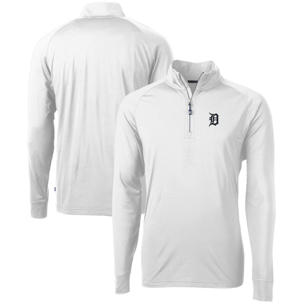 Detroit Tigers Cutter & Buck Adapt Eco Knit Stretch Recycled Quarter-Zip Pullover Top - MLB