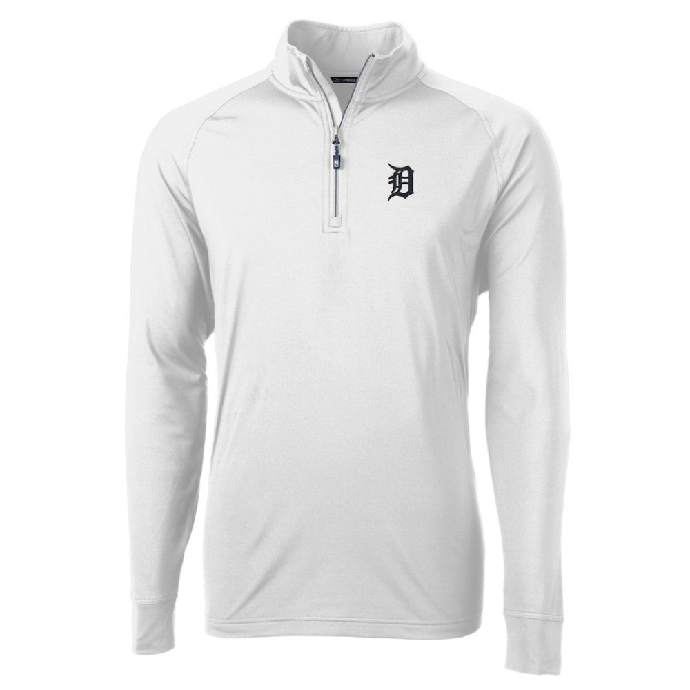 Detroit Tigers Cutter & Buck Adapt Eco Knit Stretch Recycled Quarter-Zip Pullover Top - MLB