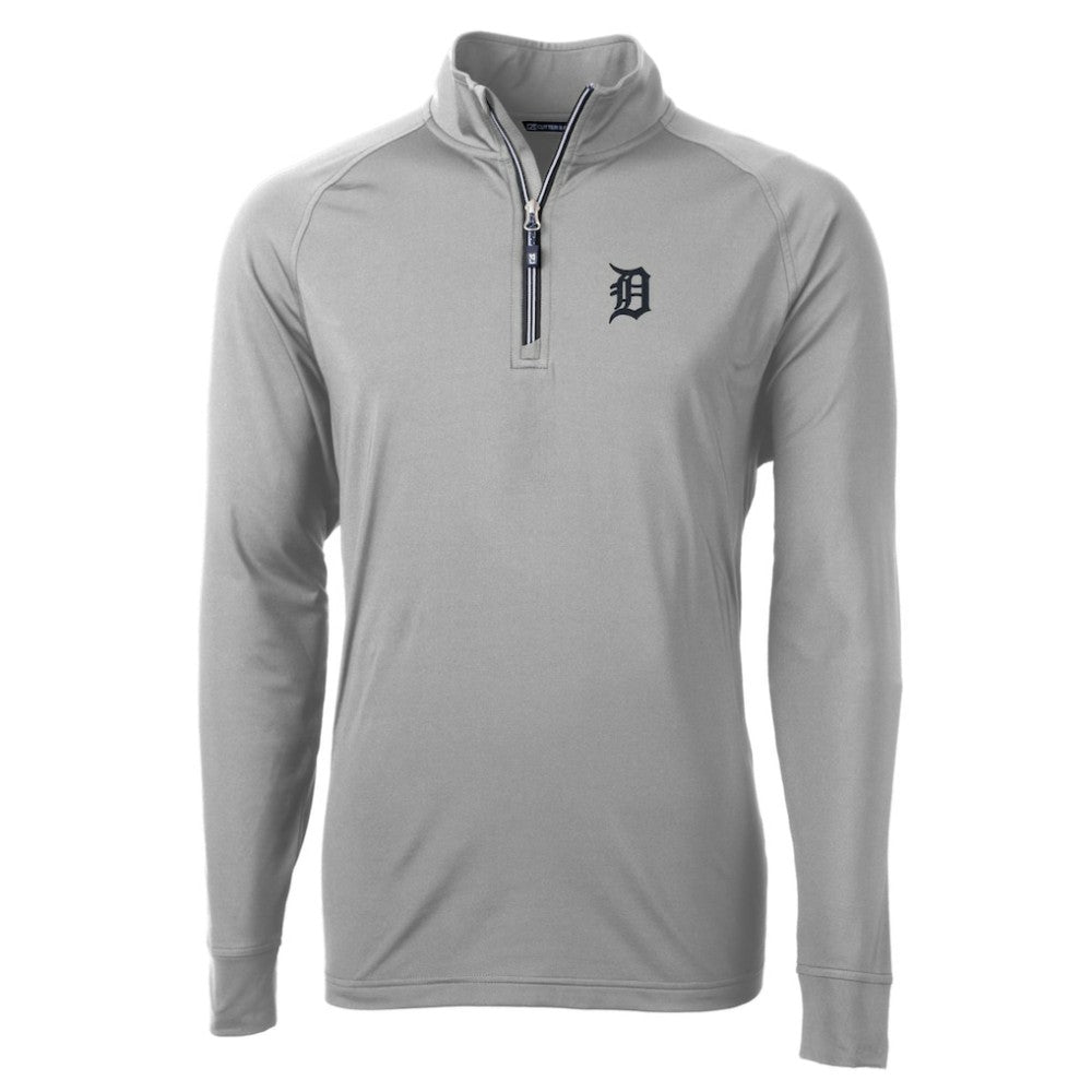 Detroit Tigers Cutter & Buck Adapt Eco Knit Stretch Recycled Quarter-Zip Pullover Top - MLB