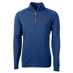 Philadelphia Phillies Cutter & Buck Adapt Eco Knit Stretch Recycled Quarter-Zip Pullover Top - MLB