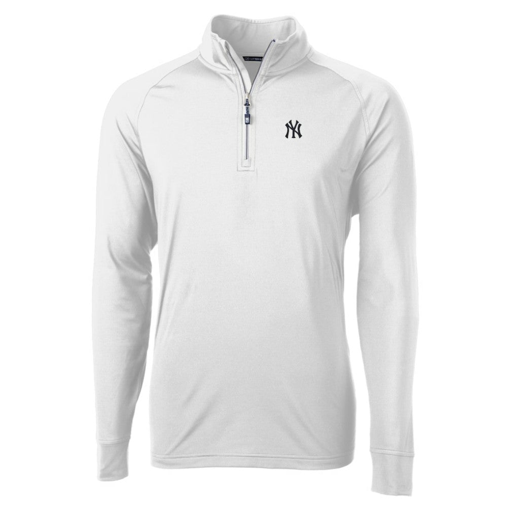New York Yankees Cutter & Buck Adapt Eco Knit Stretch Recycled Quarter-Zip Pullover Top - MLB