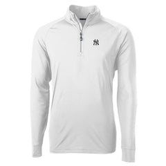 New York Yankees Cutter & Buck Adapt Eco Knit Stretch Recycled Quarter-Zip Pullover Top - MLB