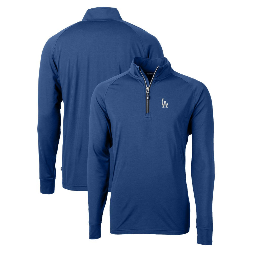 Los Angeles Dodgers Cutter & Buck Adapt Eco Knit Stretch Recycled Quarter-Zip Pullover Top - MLB