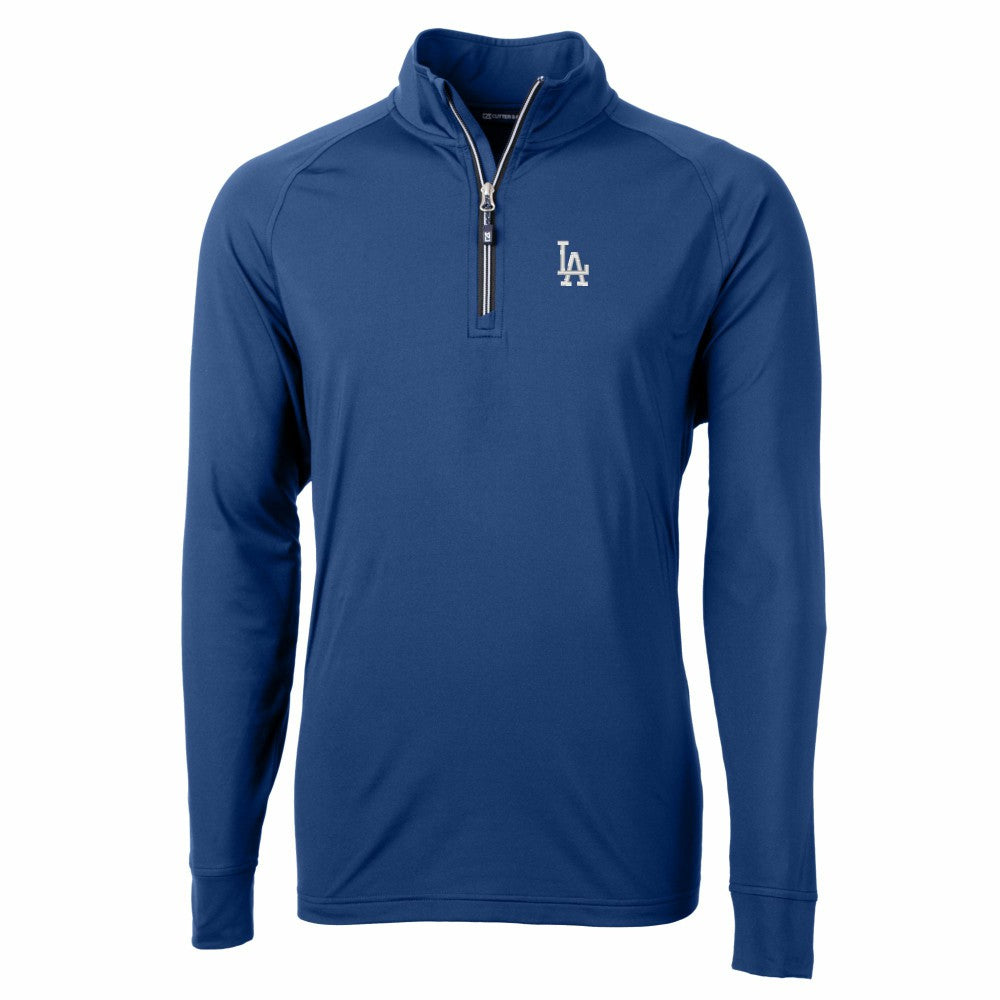 Los Angeles Dodgers Cutter & Buck Adapt Eco Knit Stretch Recycled Quarter-Zip Pullover Top - MLB