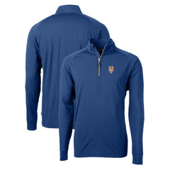 New York Mets Cutter & Buck Adapt Eco Knit Stretch Recycled Quarter-Zip Pullover Top - MLB