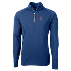 Chicago Cubs Cutter & Buck Adapt Eco Knit Stretch Recycled Quarter-Zip Pullover Top - MLB