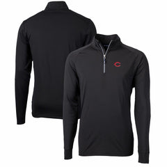 Cincinnati Reds Cutter & Buck Adapt Eco Knit Stretch Recycled Quarter-Zip Pullover Top - MLB