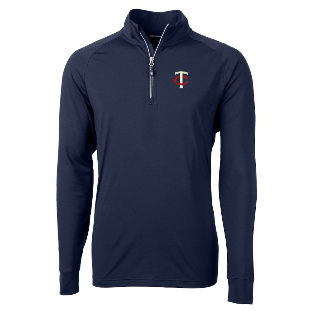 Minnesota Twins Cutter & Buck Adapt Eco Knit Stretch Recycled Quarter-Zip Pullover Top - MLB