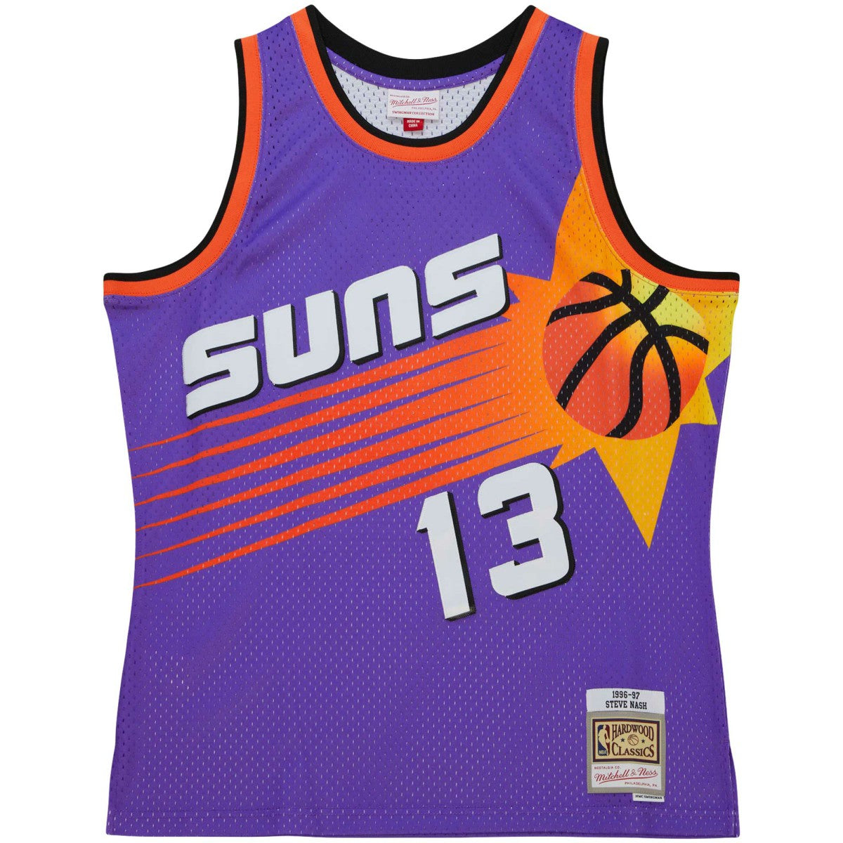 Steve Nash Phoenix Suns Hardwood Classics 1996/97 Tropical Swingman Jersey Purple - NBA