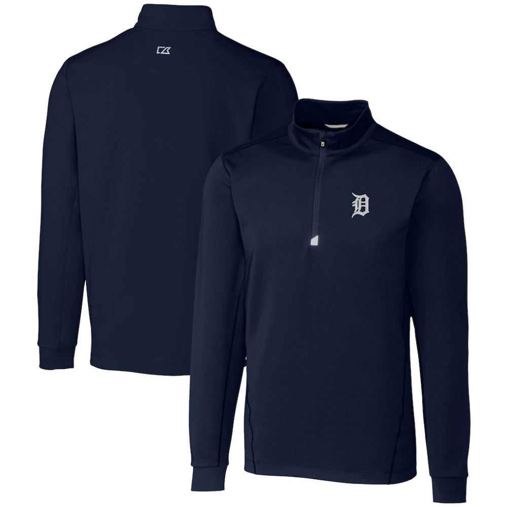 Detroit Tigers Cutter & Buck Traverse Stretch Quarter-Zip Pullover Top - MLB