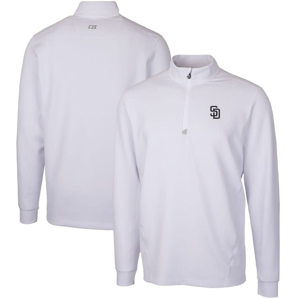 San Diego Padres Cutter & Buck Traverse Stretch Quarter-Zip Pullover Top - MLB