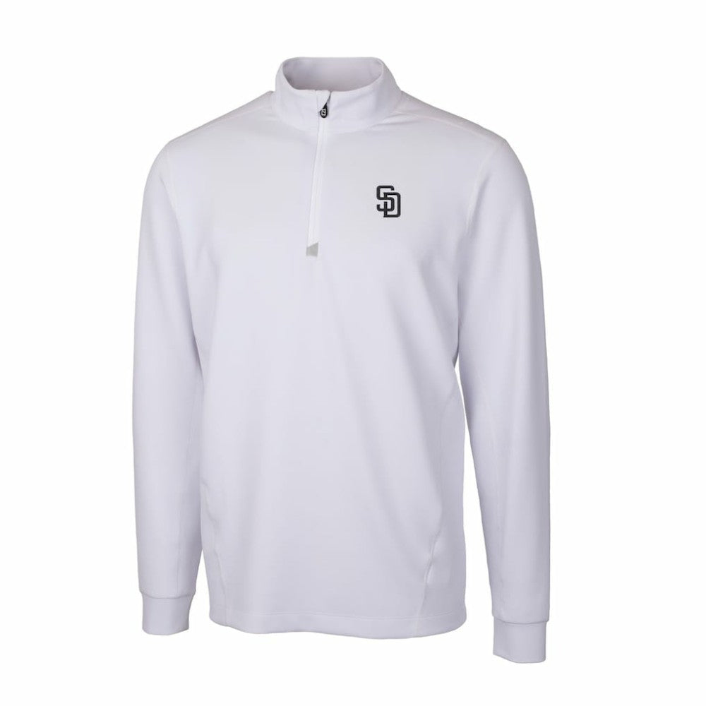 San Diego Padres Cutter & Buck Traverse Stretch Quarter-Zip Pullover Top - MLB