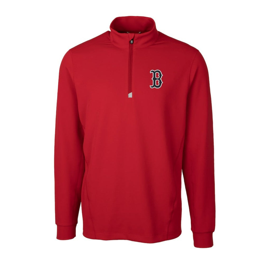 Boston Red Sox Cutter & Buck Traverse Stretch Quarter-Zip Pullover Top - MLB
