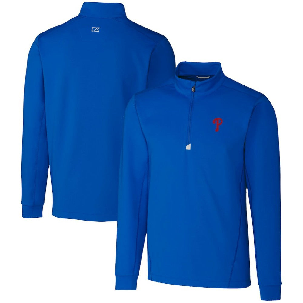 Philadelphia Phillies Cutter & Buck Traverse Stretch Quarter-Zip Pullover Top - MLB