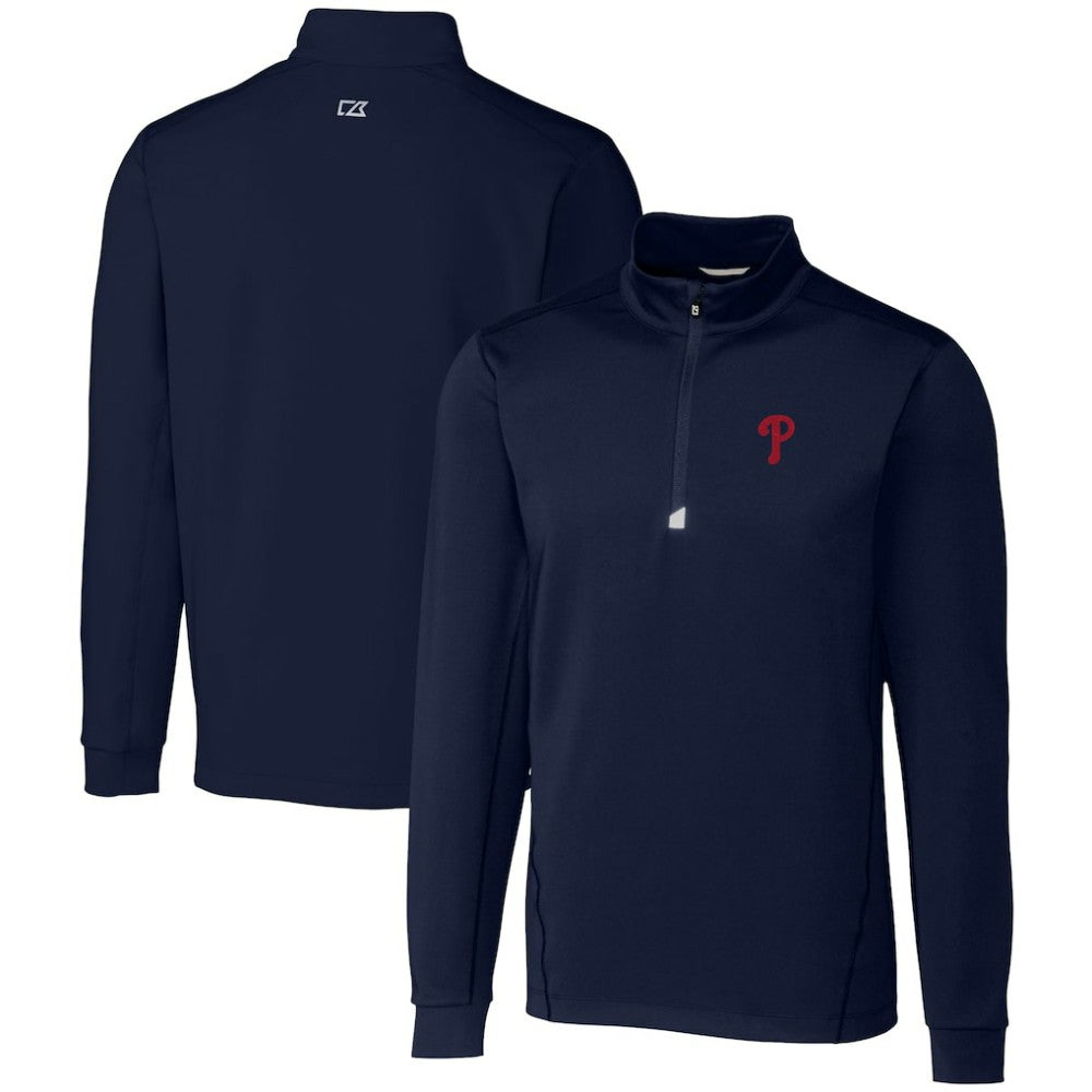 Philadelphia Phillies Cutter & Buck Traverse Stretch Quarter-Zip Pullover Top - MLB