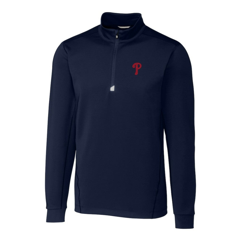 Philadelphia Phillies Cutter & Buck Traverse Stretch Quarter-Zip Pullover Top - MLB