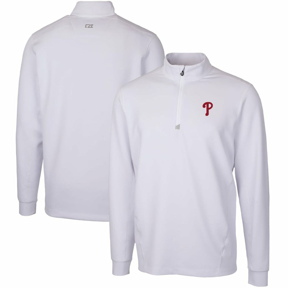 Philadelphia Phillies Cutter & Buck Traverse Stretch Quarter-Zip Pullover Top - MLB
