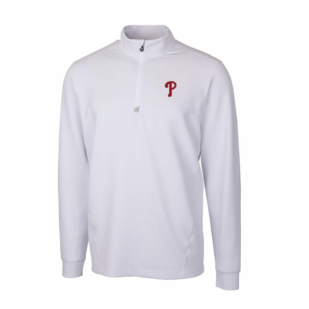 Philadelphia Phillies Cutter & Buck Traverse Stretch Quarter-Zip Pullover Top - MLB