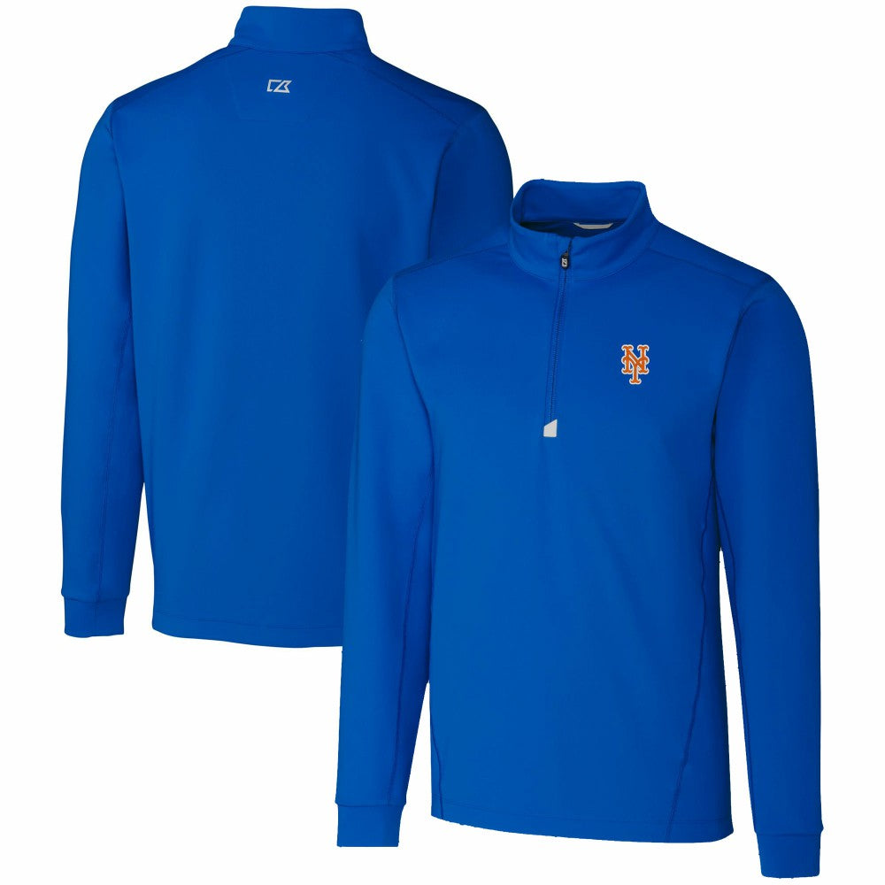 New York Mets Cutter & Buck Traverse Stretch Quarter-Zip Pullover Top - MLB