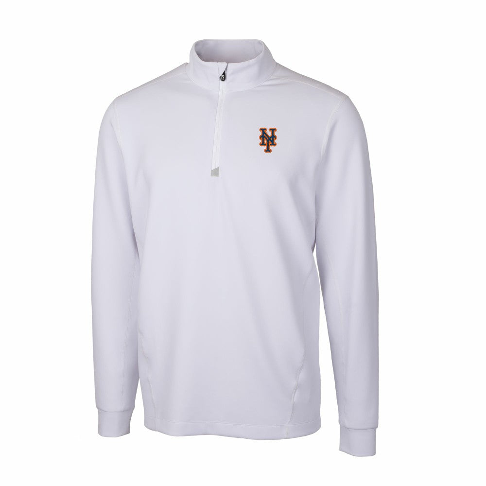 New York Mets Cutter & Buck Traverse Stretch Quarter-Zip Pullover Top - MLB