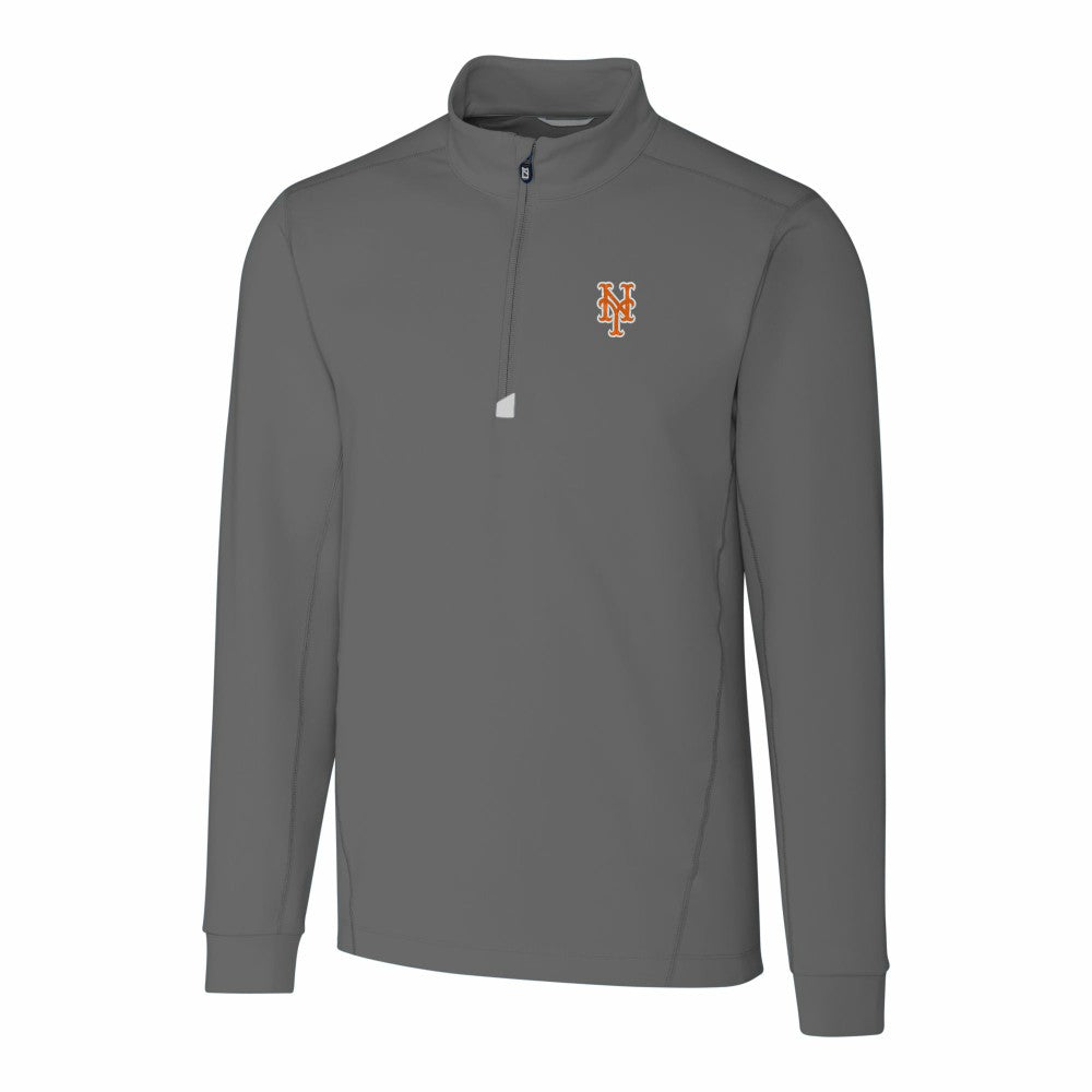 New York Mets Cutter & Buck Traverse Stretch Quarter-Zip Pullover Top - MLB