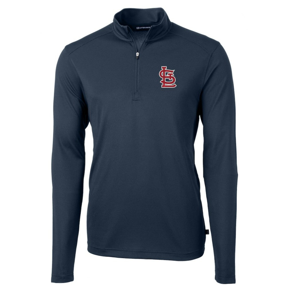 St. Louis Cardinals Cutter & Buck Virtue Eco Pique Recycled Quarter-Zip Pullover Top - MLB
