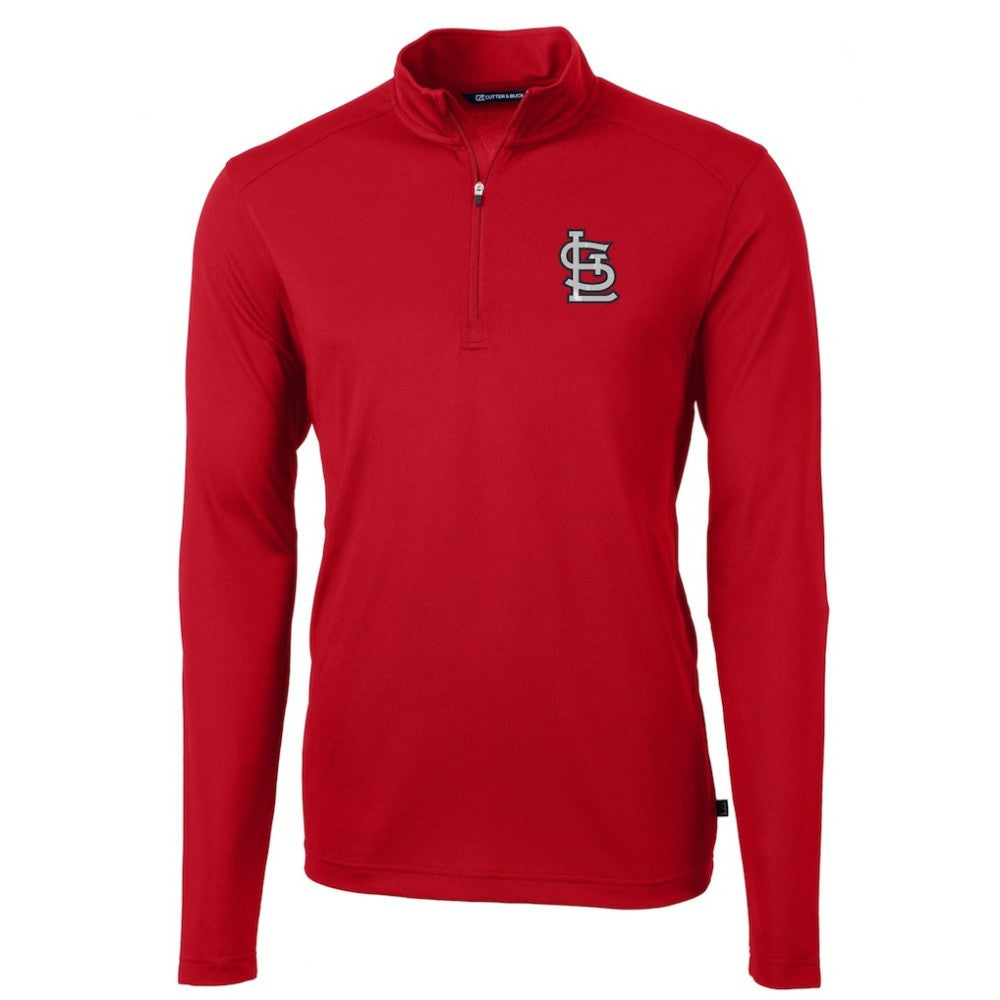 St. Louis Cardinals Cutter & Buck Virtue Eco Pique Recycled Quarter-Zip Pullover Top - MLB