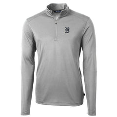 Detroit Tigers Cutter & Buck Virtue Eco Pique Recycled Quarter-Zip Pullover Top - MLB