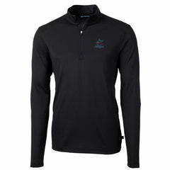 Miami Marlins Cutter & Buck Virtue Eco Pique Recycled Quarter-Zip Pullover Top - MLB