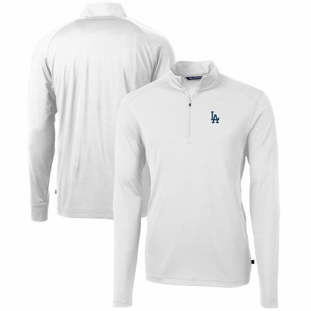 Los Angeles Dodgers Cutter & Buck Virtue Eco Pique Recycled Quarter-Zip Pullover Top - MLB