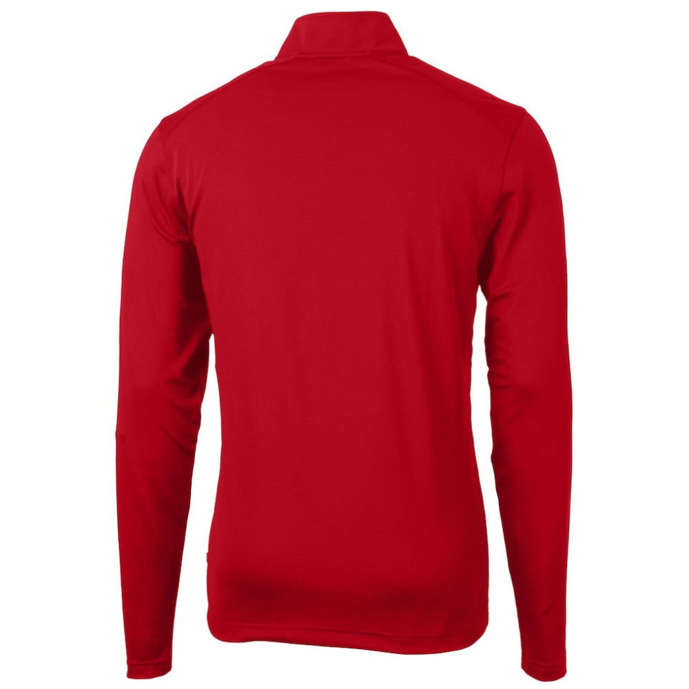 Cincinnati Reds Cutter & Buck Virtue Eco Pique Recycled Quarter-Zip Pullover Top - MLB