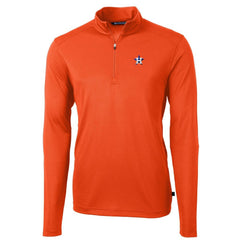 Houston Astros Cutter & Buck Virtue Eco Pique Recycled Quarter-Zip Pullover Top - MLB