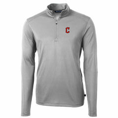 Cleveland Guardians Cutter & Buck Virtue Eco Pique Recycled Quarter-Zip Pullover Top - MLB