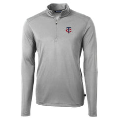 Minnesota Twins Cutter & Buck Virtue Eco Pique Recycled Quarter-Zip Pullover Top - MLB