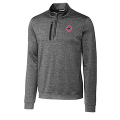 Chicago Cubs Cutter & Buck Stealth Heathered Quarter-Zip Pullover Top - MLB
