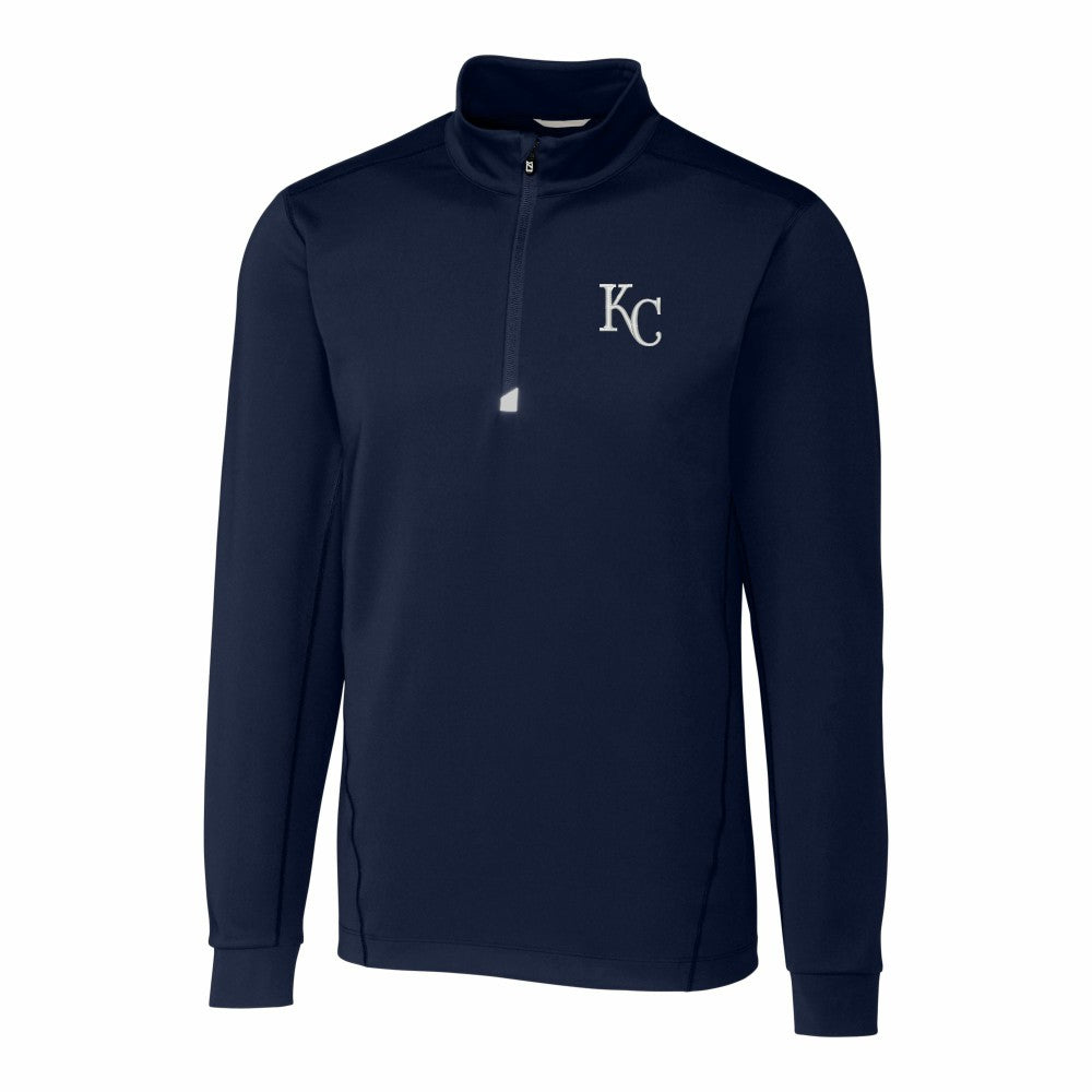 Kansas City Royals Cutter & Buck Big & Tall Traverse Stretch Quarter-Zip Pullover Top - MLB
