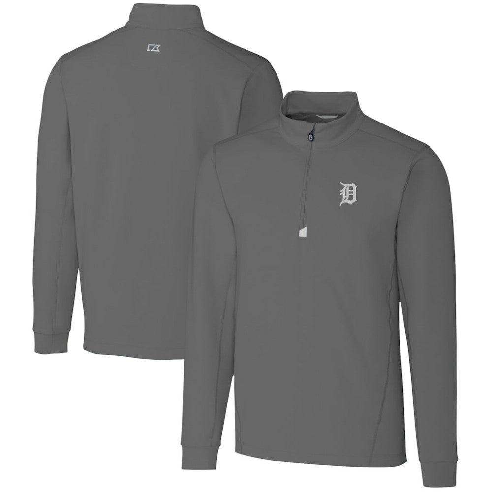 Detroit Tigers Cutter & Buck Big & Tall Traverse Stretch Quarter-Zip Pullover Top - MLB