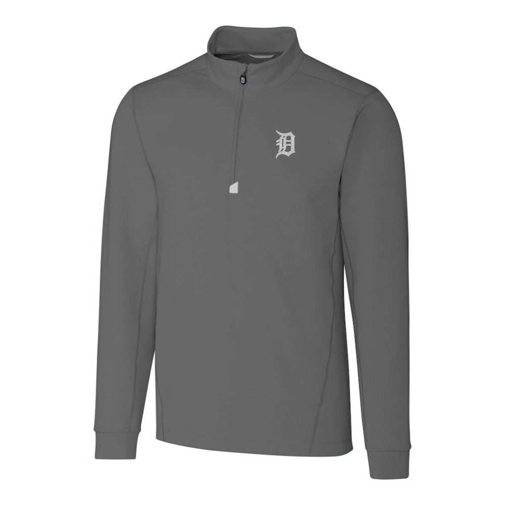 Detroit Tigers Cutter & Buck Big & Tall Traverse Stretch Quarter-Zip Pullover Top - MLB