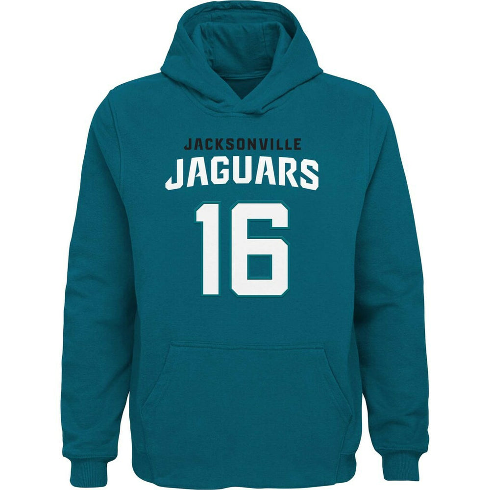Trevor Lawrence Jacksonville Jaguars Youth Mainliner Player Name & Number Pullover Hoodie Teal | NFL