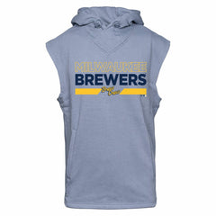 Milwaukee Brewers Levelwear City Connect Throttle No Hitter Hoodie Sleeveless T-Shirt - MLB