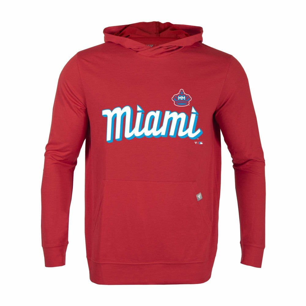 Miami Marlins Levelwear City Connect Relay Core Logo Pullover Hoodie - MLB