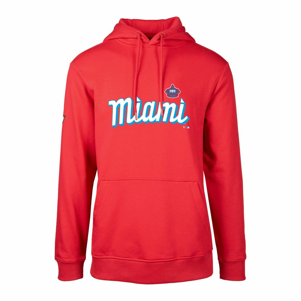 Miami Marlins Levelwear City Connect Podium Core Logo Pullover Hoodie - MLB