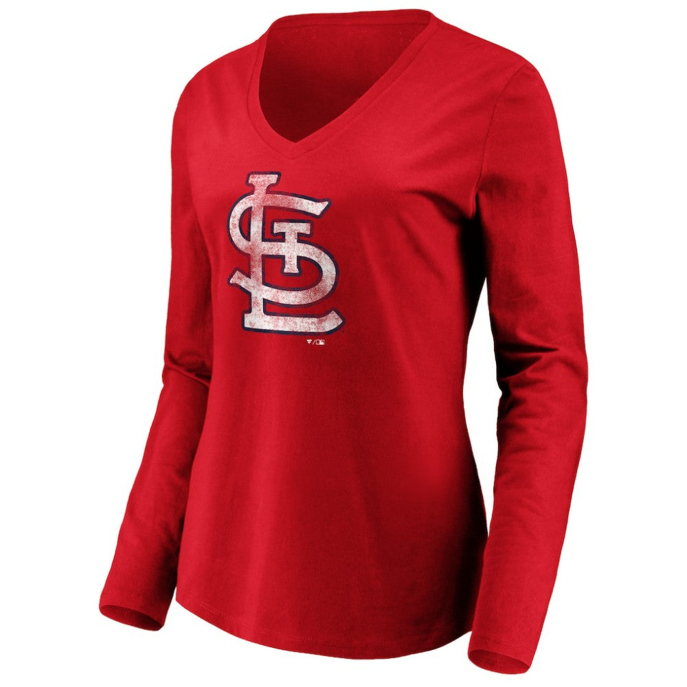 St. Louis Cardinals Women's Team Long Sleeve V-Neck T-Shirt - MLB