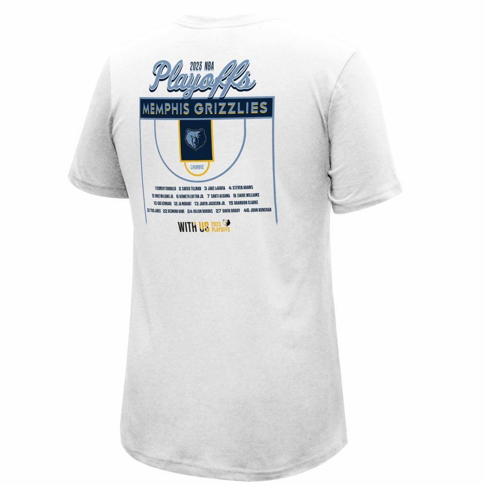 Memphis Grizzlies Stadium Essentials Unisex 2023 NBA Playoffs Roster T-Shirt White - NBA