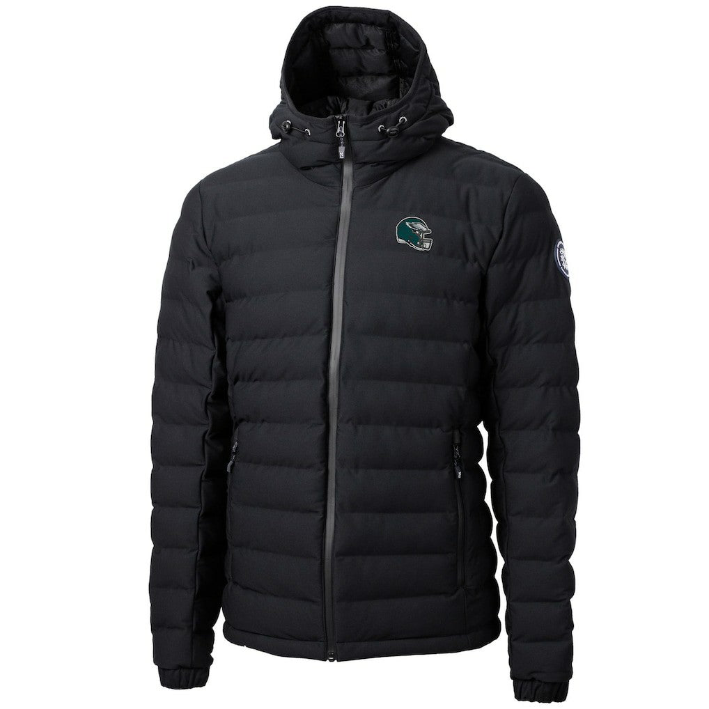 Philadelphia Eagles Cutter & Buck Helmet Mission Ridge Repreve Eco Insulated Puffer Full-Zip Jacket Black | NFL