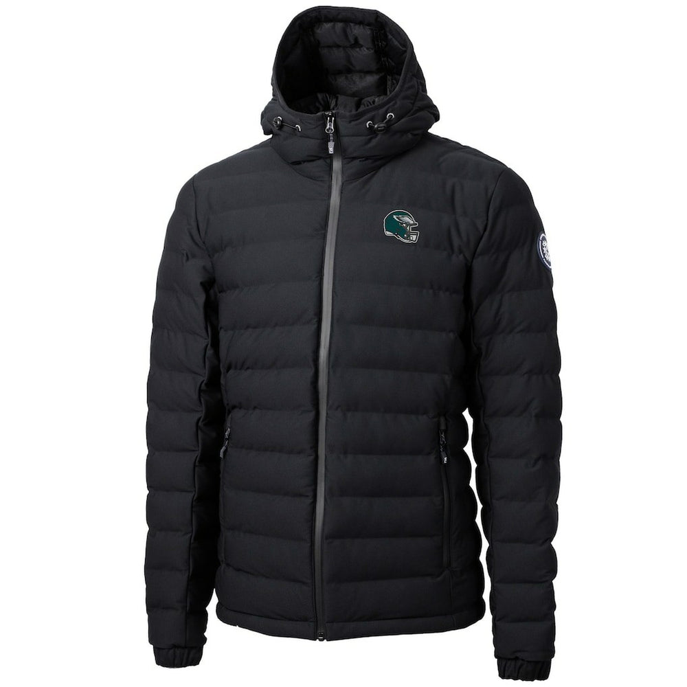 Philadelphia Eagles Cutter & Buck Helmet Mission Ridge Repreve Eco Insulated Puffer Full-Zip Jacket Black | NFL
