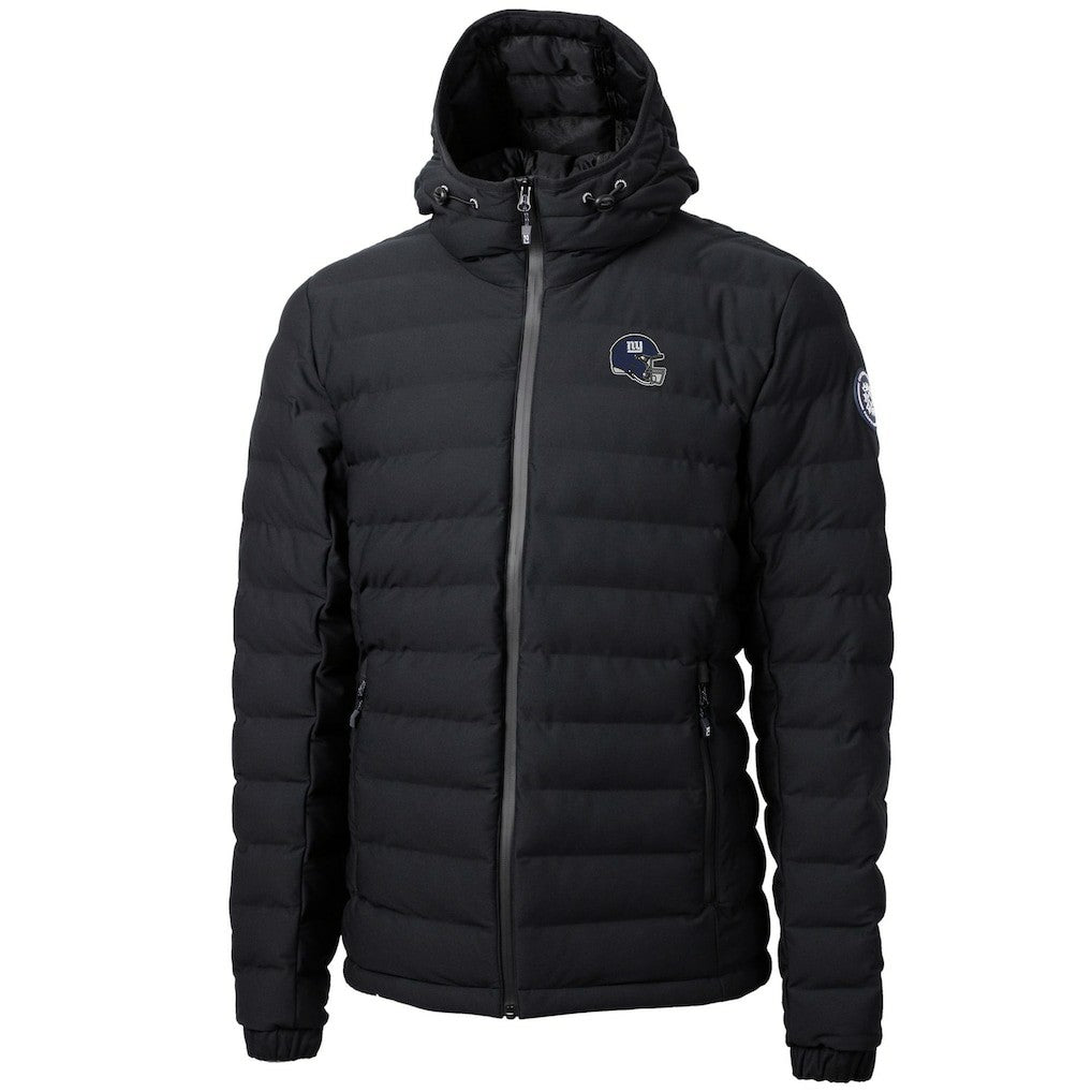 New York Giants Cutter & Buck Helmet Mission Ridge Repreve Eco Insulated Puffer Full-Zip Jacket Black | NFL
