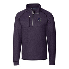 Minnesota Vikings Cutter & Buck Helmet Mainsail Sweater-Knit Half-Zip Pullover Jacket Purple | NFL