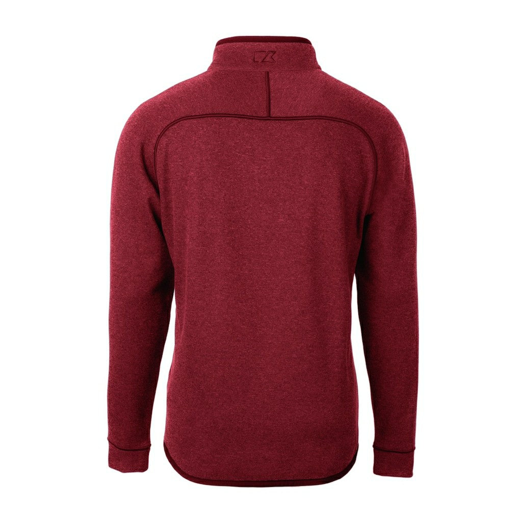 Kansas City Chiefs Cutter & Buck Helmet Mainsail Sweater-Knit Half-Zip Pullover Jacket Red | NFL